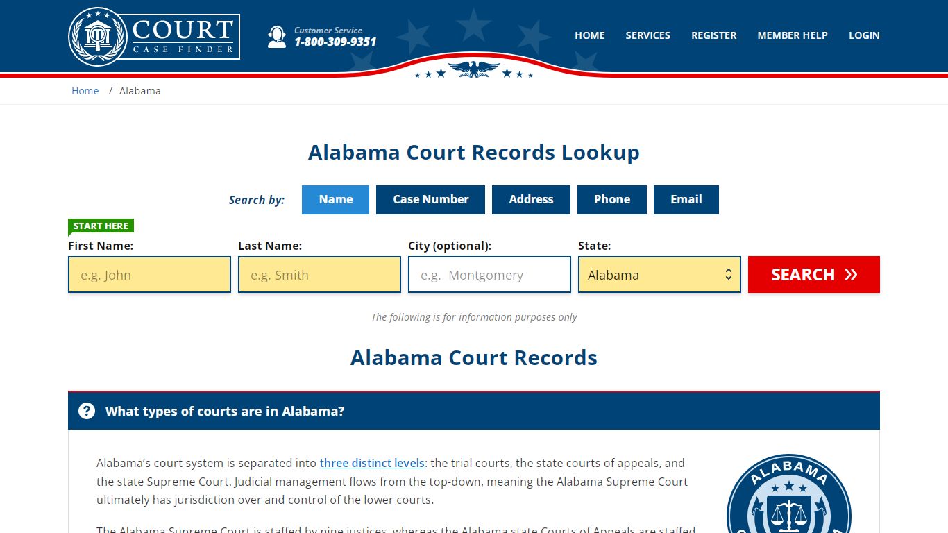 Alabama Court Records Lookup - AL Court Case Search